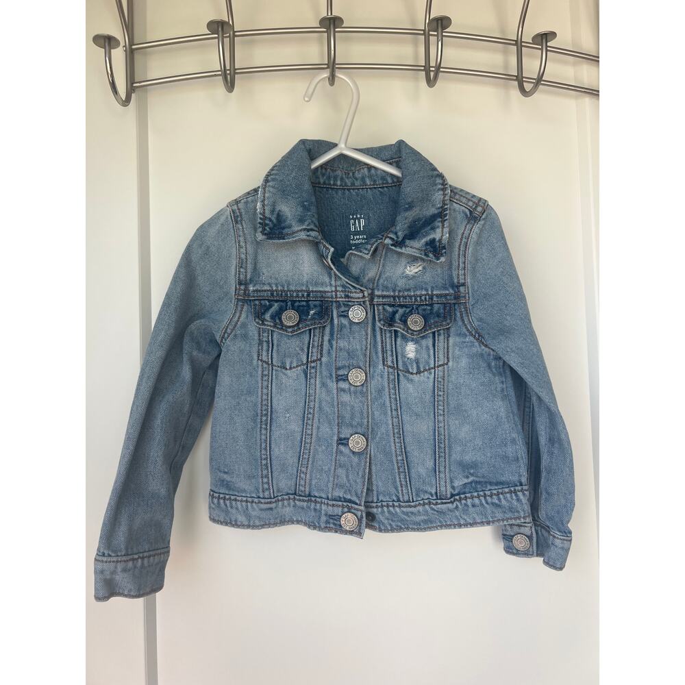 Baby Gap Distressed Jean Jacket 3 3T